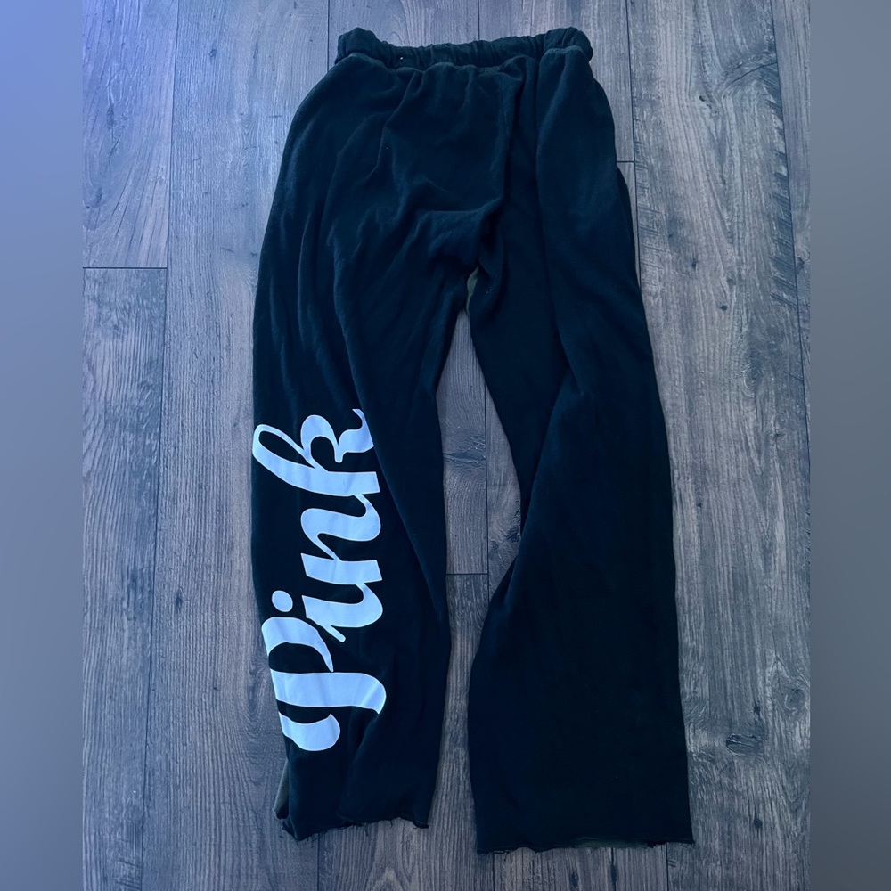 pink open leg sweatpants